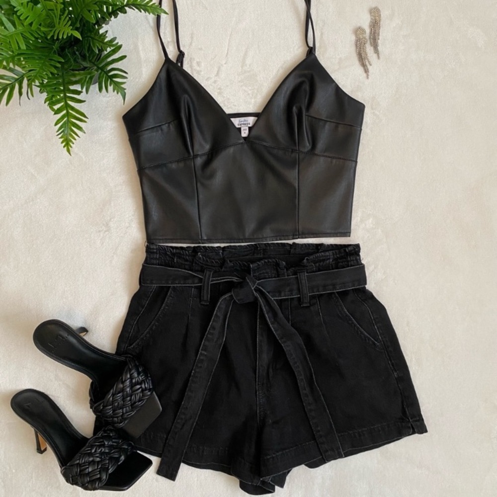 American Eagle Black Denim Shorts 2